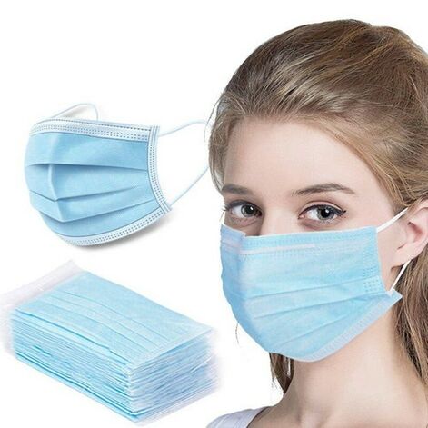 FFP2 TNT NON-WOVEN GREEN MASK 3 PLIES WITH WIRE BFE >98%